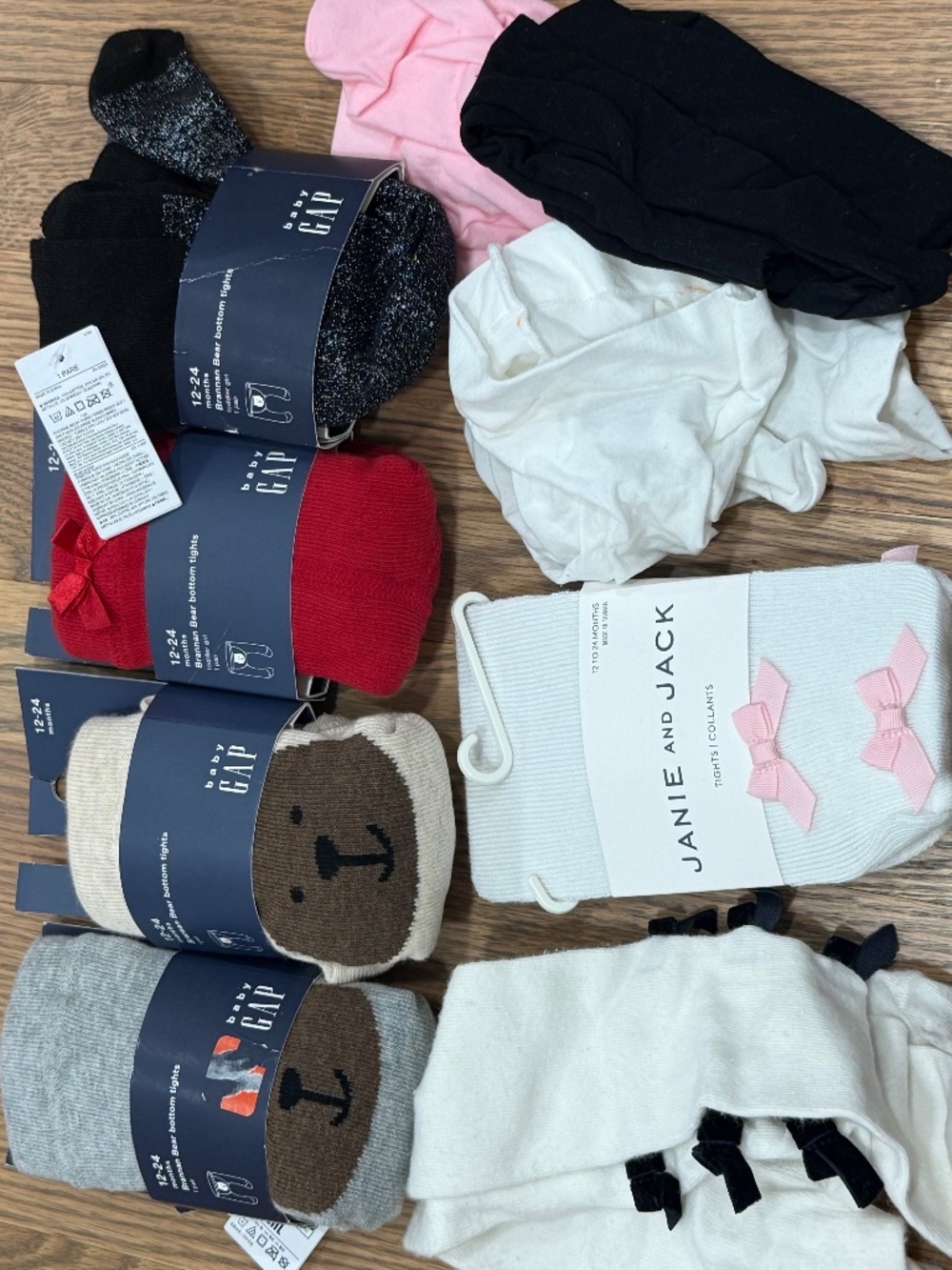 Baby GAP & Janie and Jack Tights Bundle 9 pieces